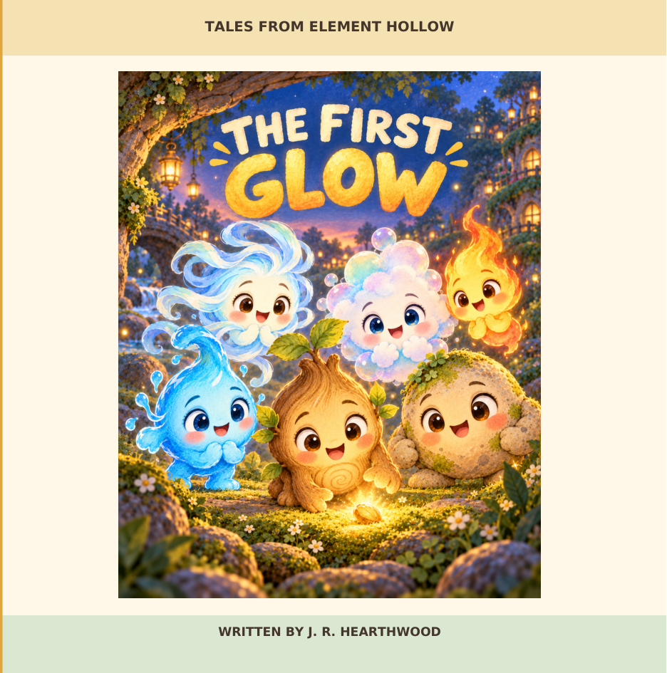 Published front cover of The First Glow by J. R. Hearthwood
